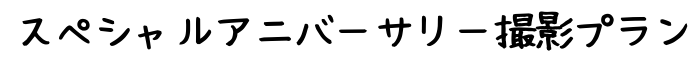 スペシャルアニバーサリー撮影プラン